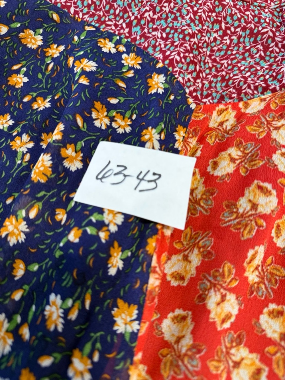 Meadow Rue by Anthropologie floral patchwork midi skirt SZ 4 - Picture 10 of 11